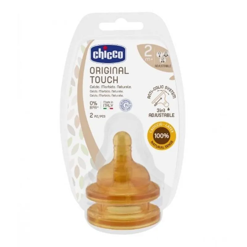 Chicco Original Touch Tetinas Látex 0M+   X2 - Image 2