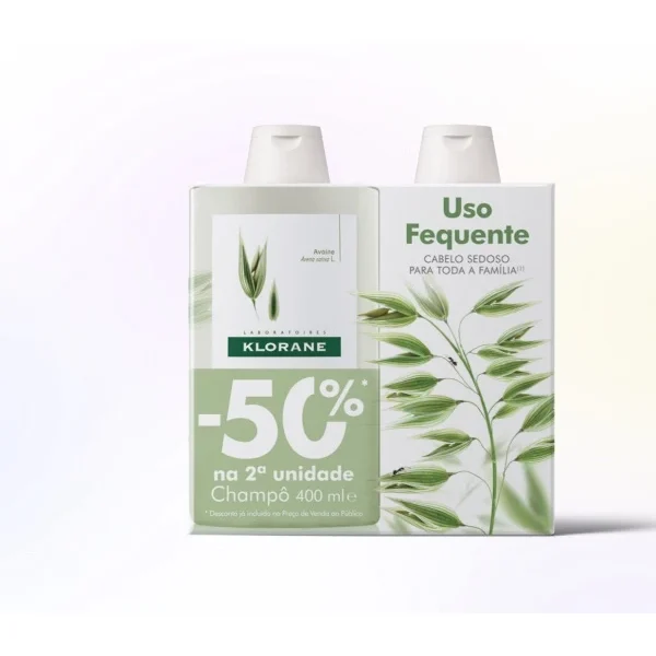 Klorane Capilar Champô Leite Aveia 400Ml Duo 1 Klorane Capilar Champô Leite Aveia 400Ml Duo
