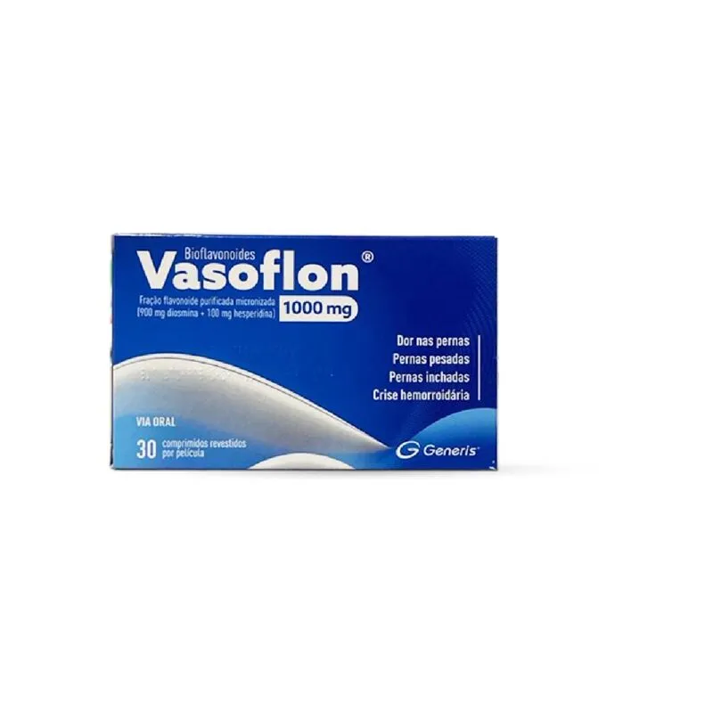 Vasoflon Bioflavonóides 1000mg 30 Comprimidos - Pernas Cansadas