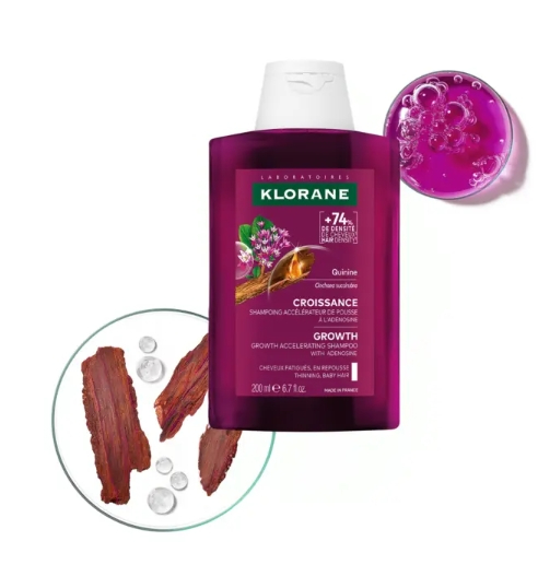 Klorane Quinina Champô Acelerador de Crescimento 200ml | Fortalece e Redensifica