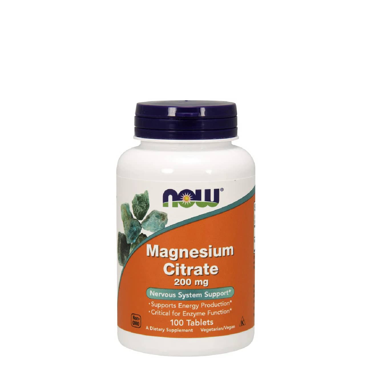 Now Magnesium Citrate Comprimidos Sistema Nervoso 100un