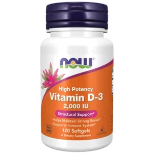 Now Vitamina D3 2000 IU Cápsulas X120