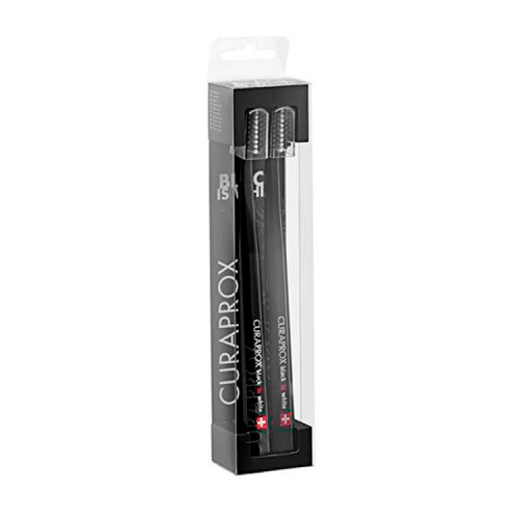Curaprox Black White Kit Escova Dentes _ Preta (x2 unidades) 2 Curaprox Black White Kit Escova Dentes _ Preta (x2 unidades) - Image 2