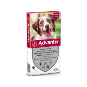 Advantix Cão Solução - 2,5ml ( x4 unidades ) 10-25 Kg
