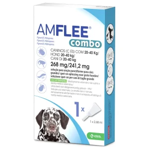 Amflee Combo Antipulgas e Carraças para Cães 20-40 kg