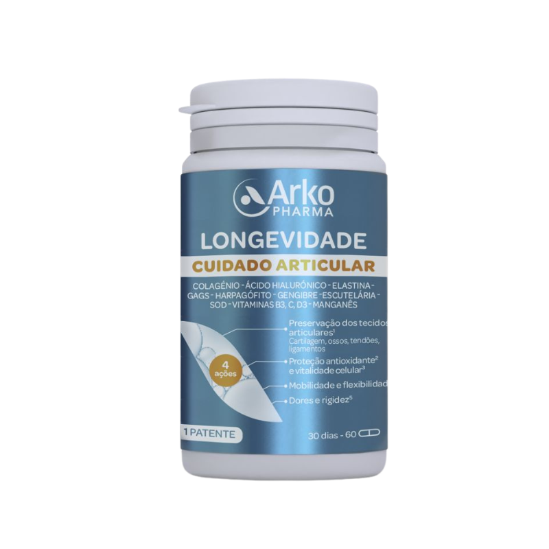 Arkopharma Longevidade Cuidado Articular x60 Cápsulas | Colagénio + HA
