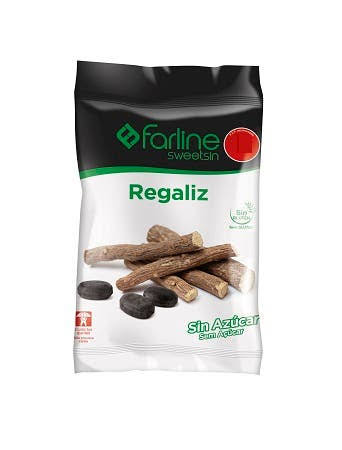 Farline Sweetsin Rebuçados sem açúcar, Saqueta 40g Alcaçuz
